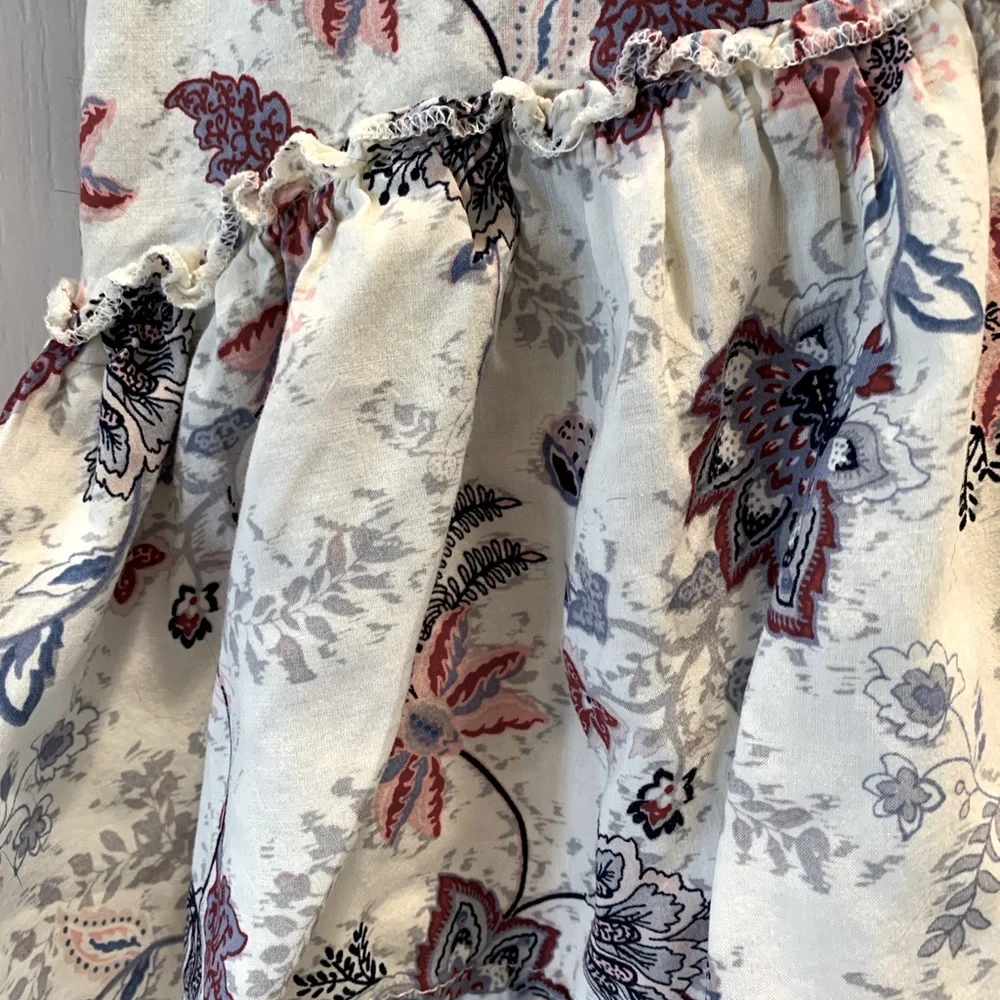 Maurice’s paisley border, floral, print, kimono size extra small